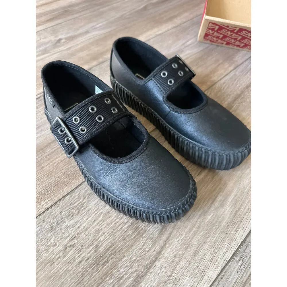 Vans Mary Jane Creeper Black Grunge Core Shoes size 5.5 - Picture 4 of 11